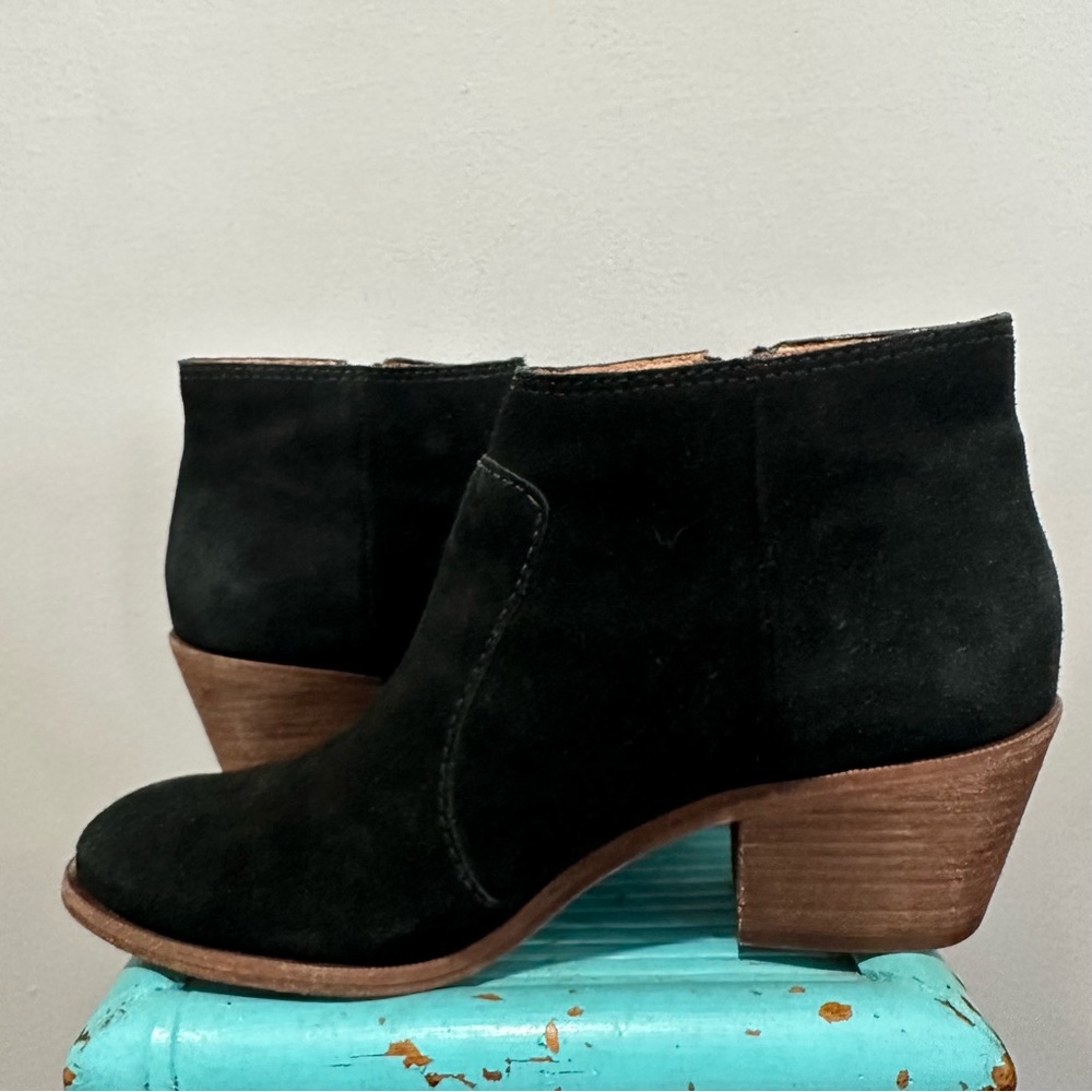 Madewell Janice Black Suede Ankle Boot Size 9 - Picture 13 of 13
